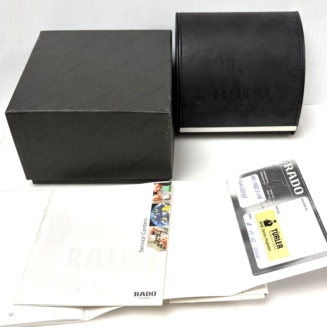 m863 Vintage Rado Integral Jubilé Luxury Black Mirror-finish DiaStar Wrist Watch