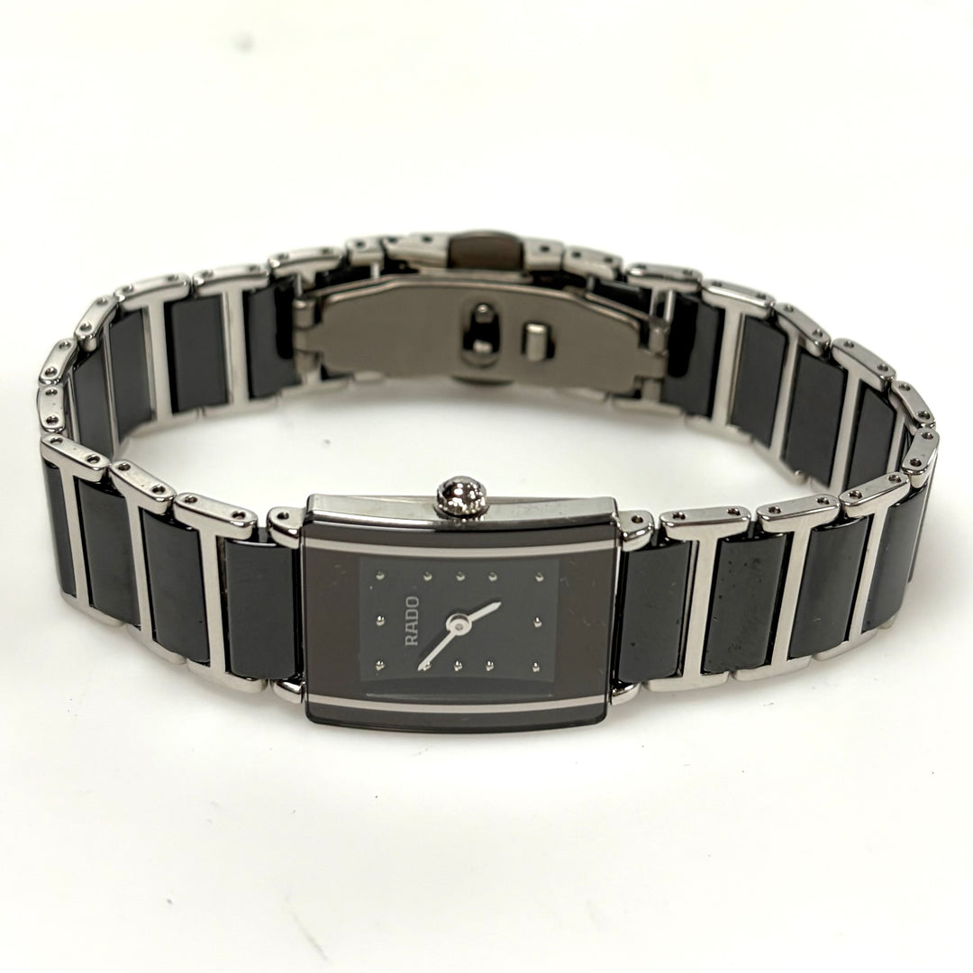 m863 Vintage Rado Integral Jubilé Luxury Black Mirror-finish DiaStar Wrist Watch