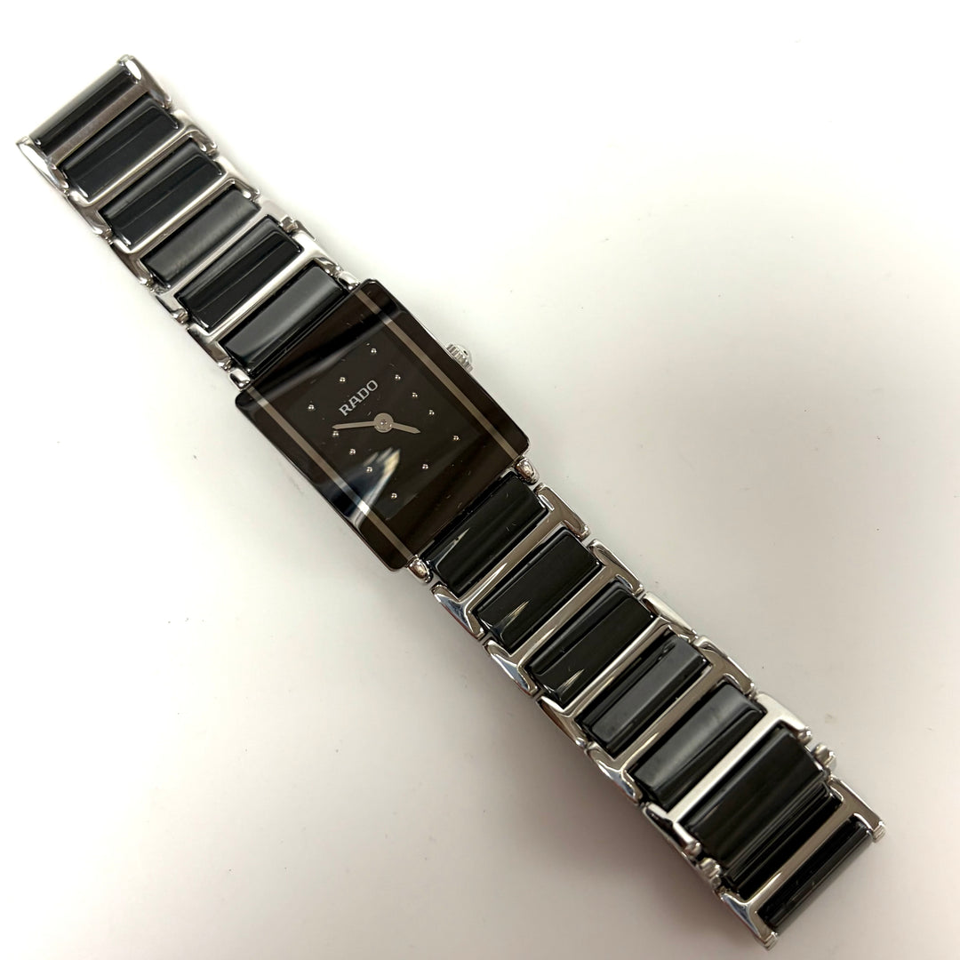 m863 Vintage Rado Integral Jubilé Luxury Black Mirror-finish DiaStar Wrist Watch