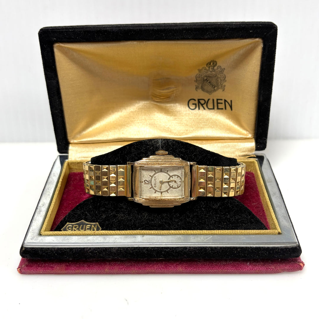m864 Vintage Gruen Veri-Thin Mechanical Wrist Watch Tank-style Art Deco Case