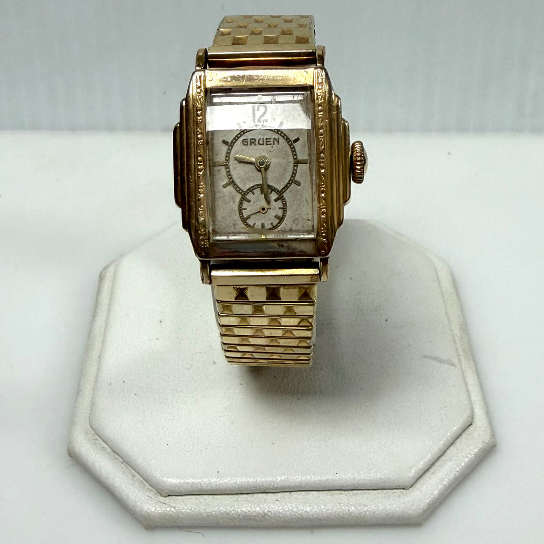 m864 Vintage Gruen Veri-Thin Mechanical Wrist Watch Tank-style Art Deco Case
