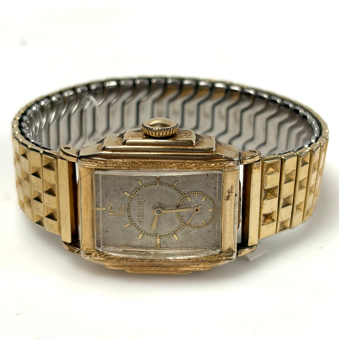 m864 Vintage Gruen Veri-Thin Mechanical Wrist Watch Tank-style Art Deco Case