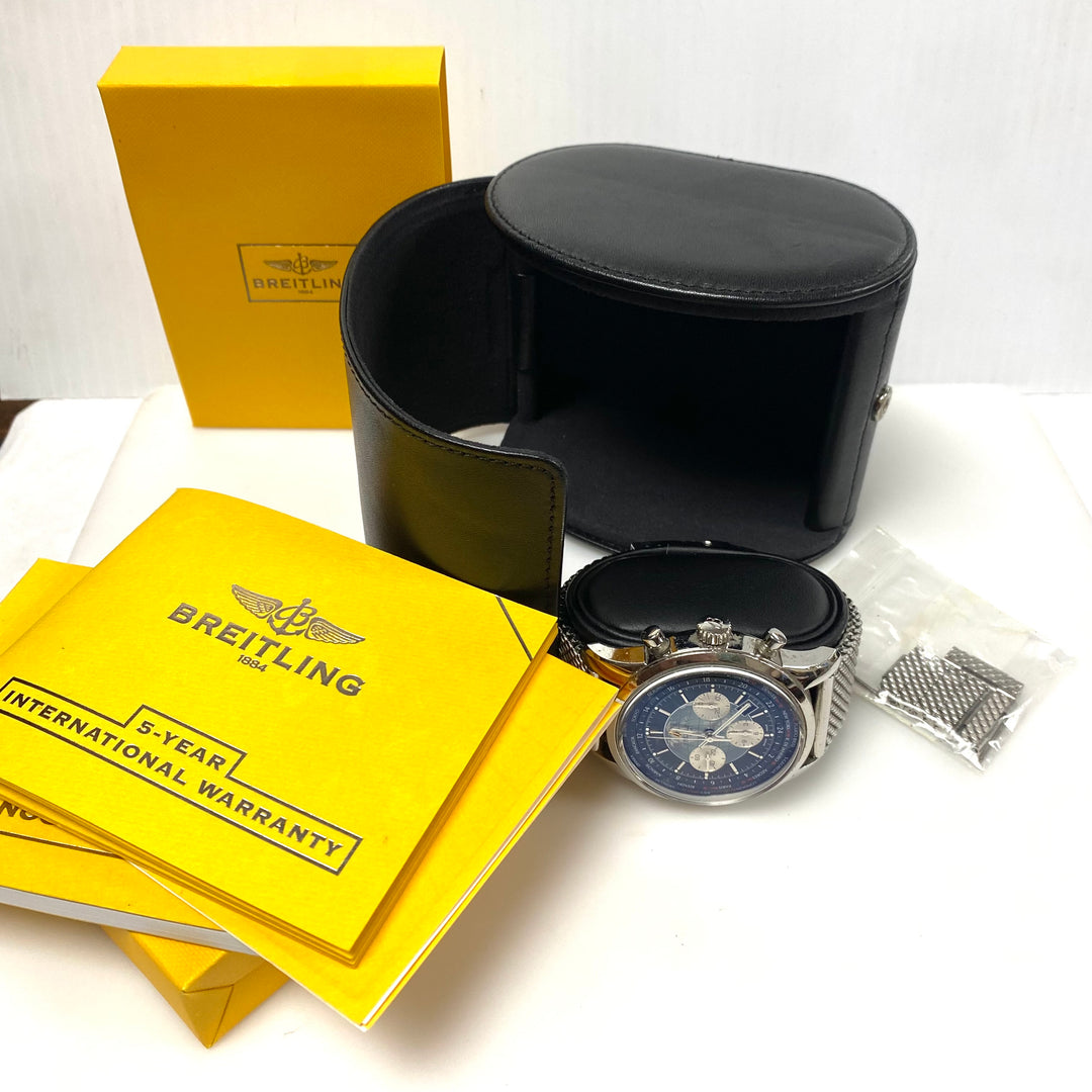 m871 Breitling Transocean Chronograph Unitime model AB0510 Men's Wrist Watch