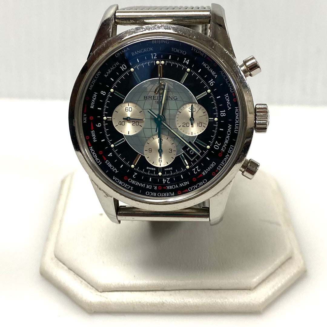 m871 Breitling Transocean Chronograph Unitime model AB0510 Men's Wrist Watch
