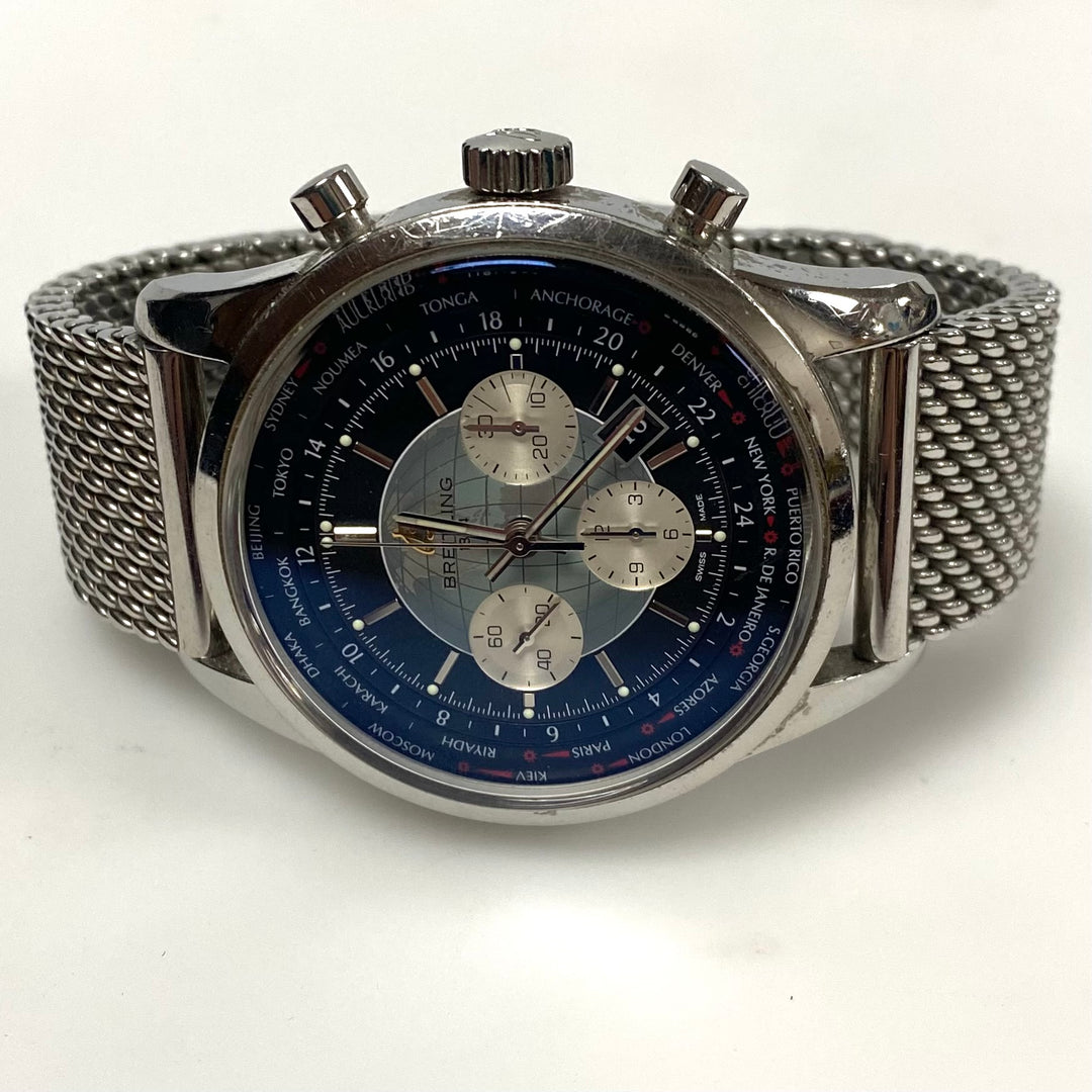 m871 Breitling Transocean Chronograph Unitime model AB0510 Men's Wrist Watch