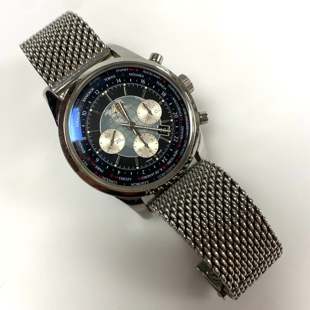 m871 Breitling Transocean Chronograph Unitime model AB0510 Men's Wrist Watch