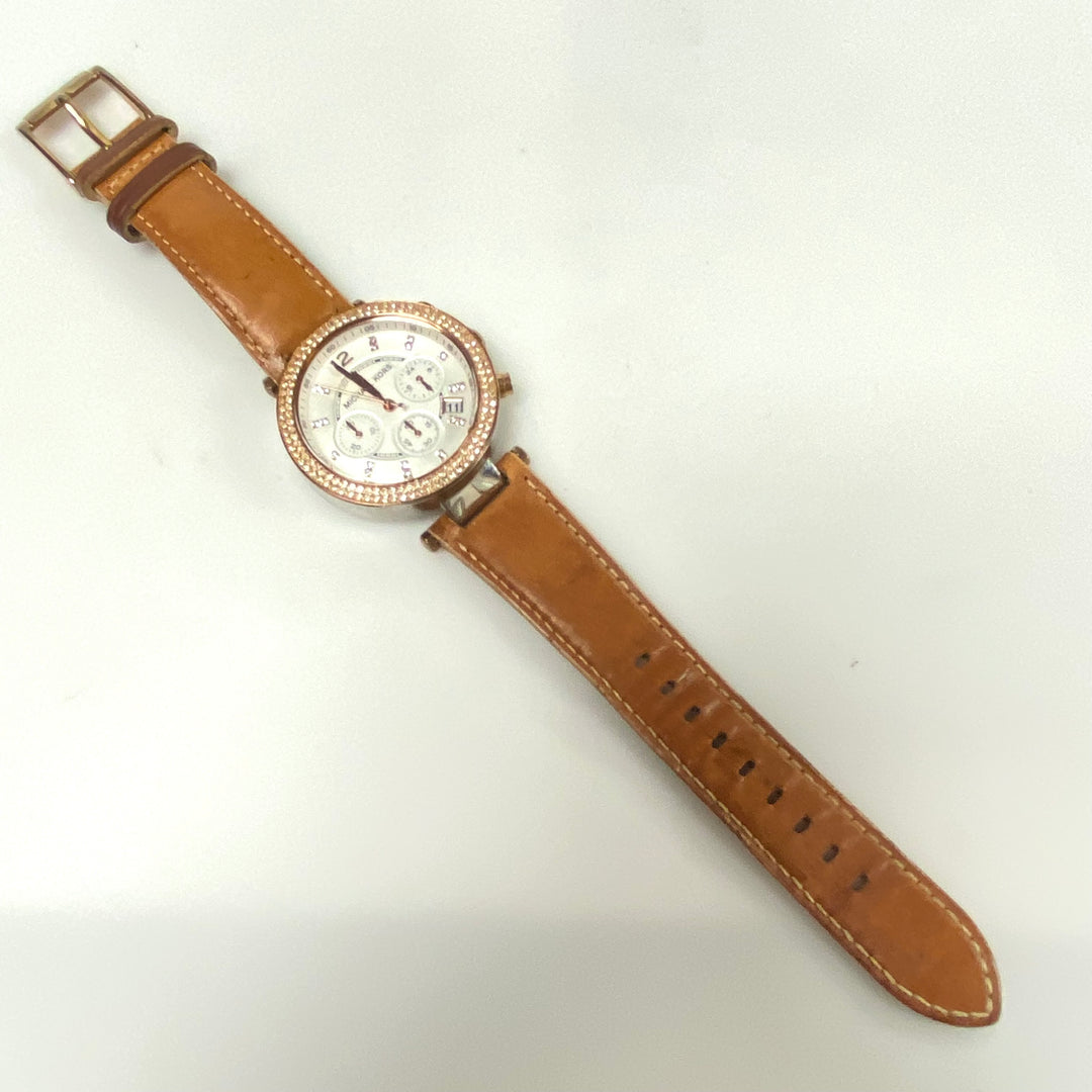 m886 Michael Kors Parker Chronograph Rose Gold Tone Wrist Watch Model MK5633