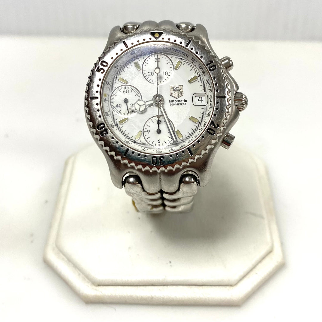 m887 vintage TAG Heuer S/el (Sports Elegance) Automatic Chronograph Wrist Watch