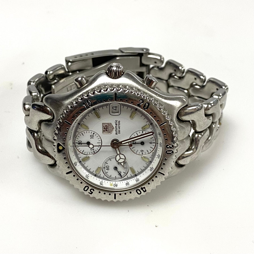 m887 vintage TAG Heuer S/el (Sports Elegance) Automatic Chronograph Wrist Watch