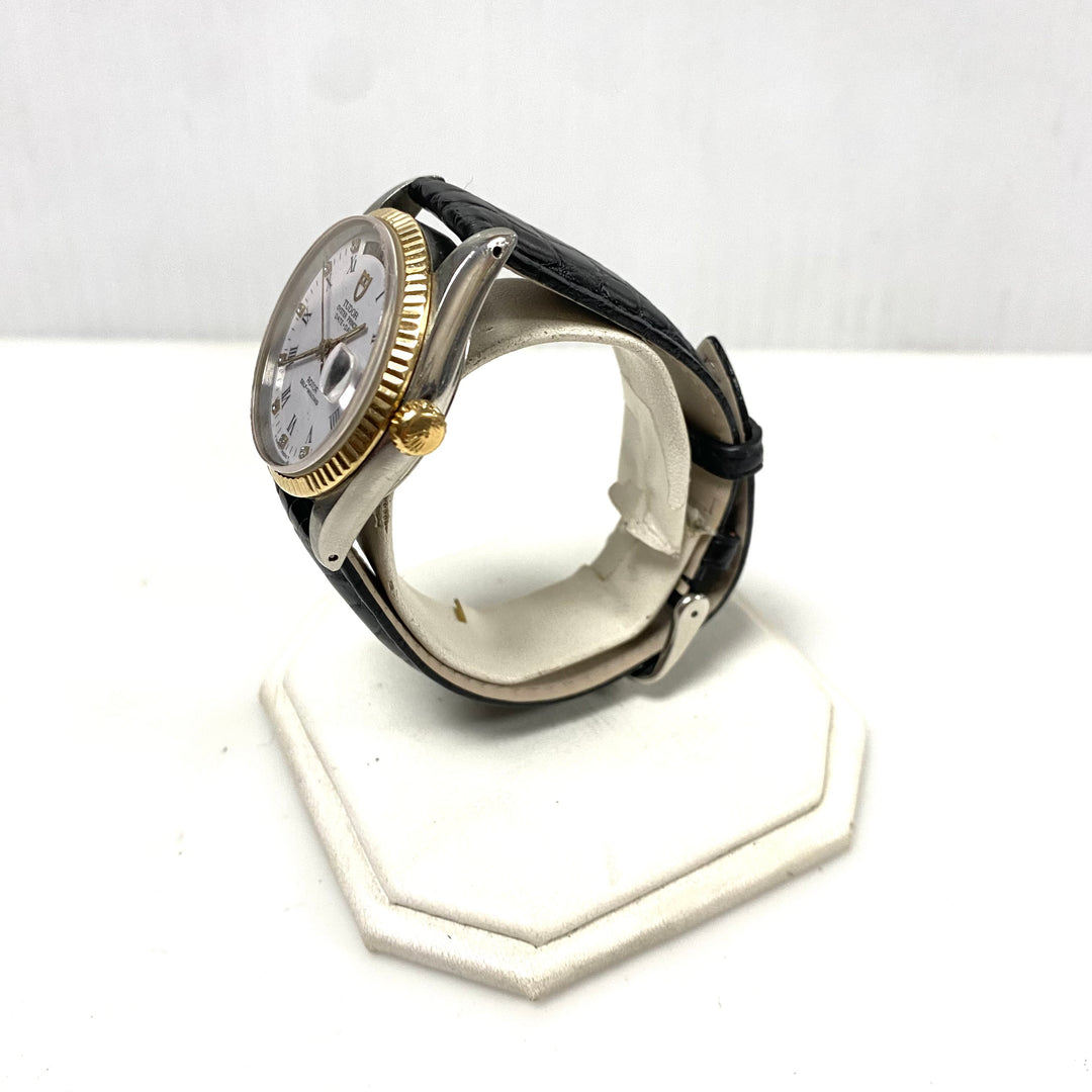 m888 Vintage Tudor Oyster Prince Date+Day Model 94613 Stainless Wrist Watch