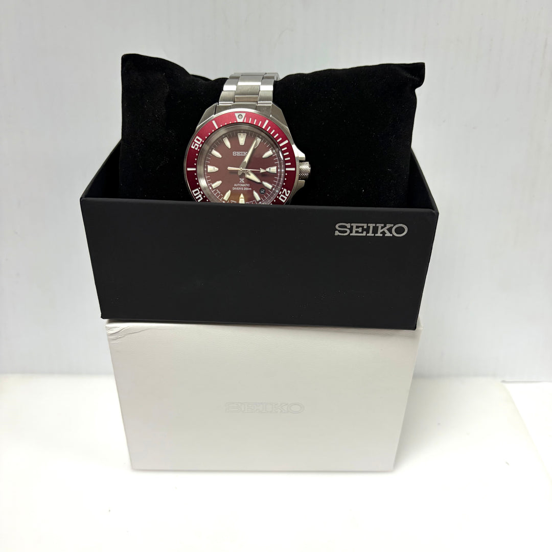 m902 Seiko Prospex "Red Samurai" Diver Men's Wrist Watch Automatic Japan Mov't
