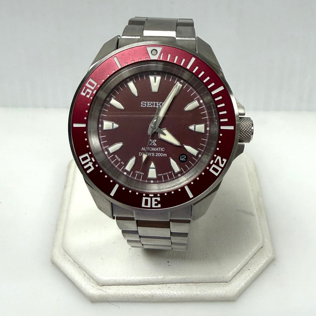 m902 Seiko Prospex "Red Samurai" Diver Men's Wrist Watch Automatic Japan Mov't