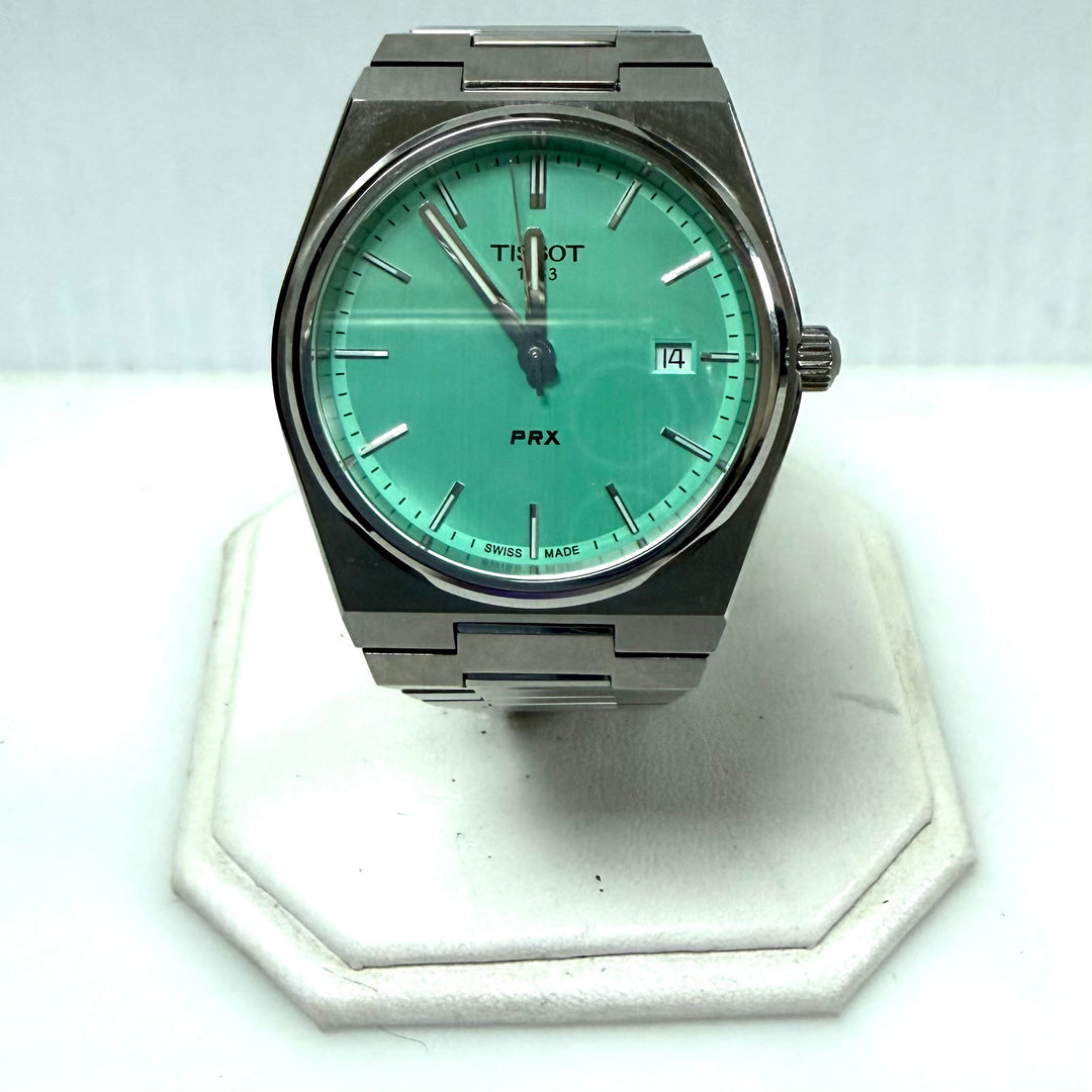 m903 Tissot PRX Swiss Quartz Mint Green Dial Stainless Steel Men's Wrist Watch