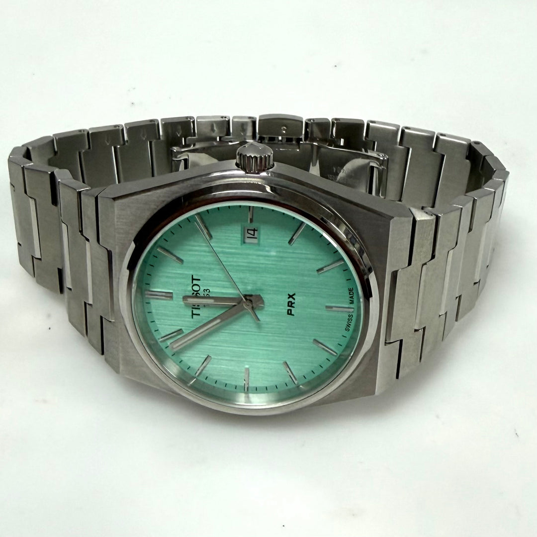 m903 Tissot PRX Swiss Quartz Mint Green Dial Stainless Steel Men's Wrist Watch