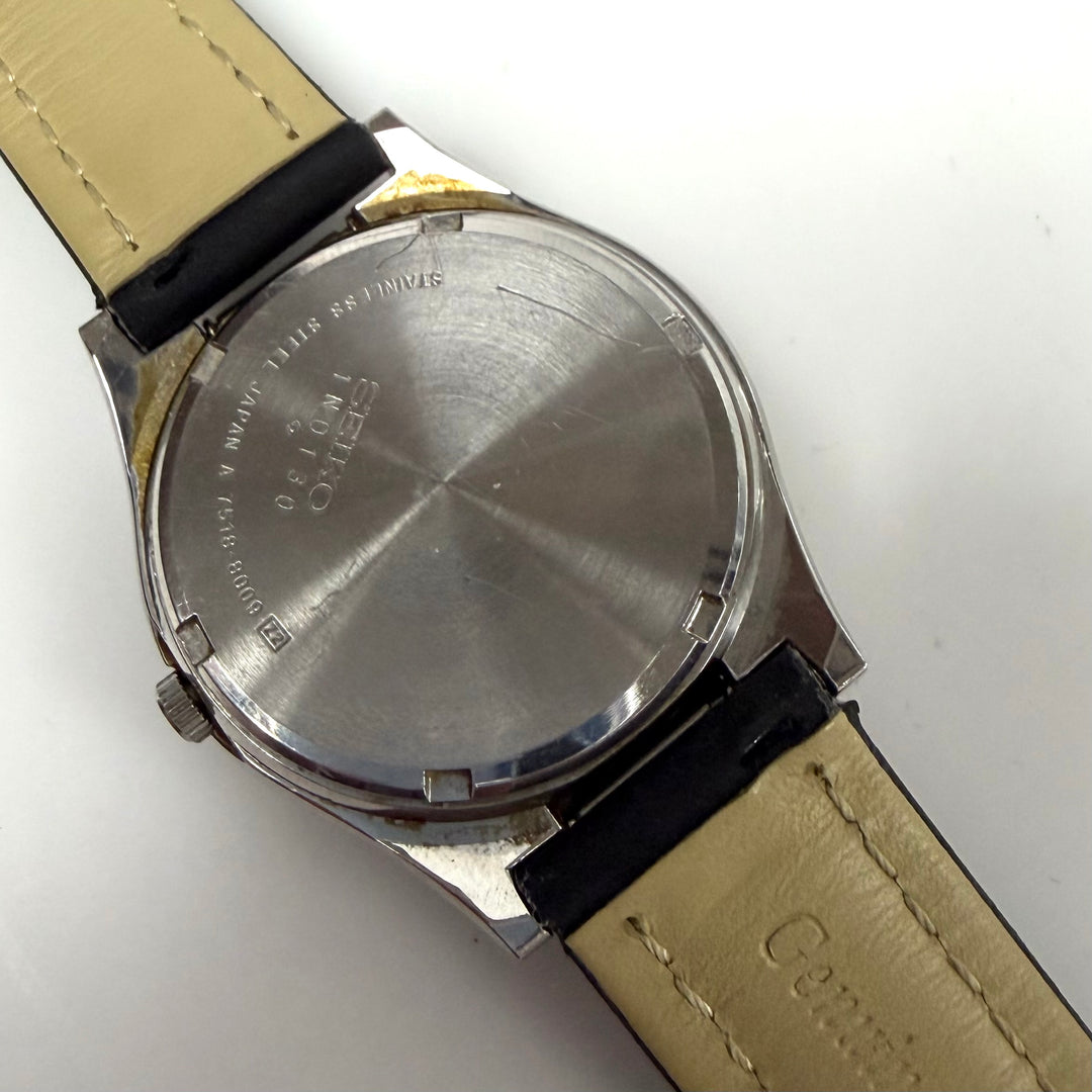 m904 Vintage Seiko Braille Quartz Men's Wrist Watch Flipped Open Crystal Glass
