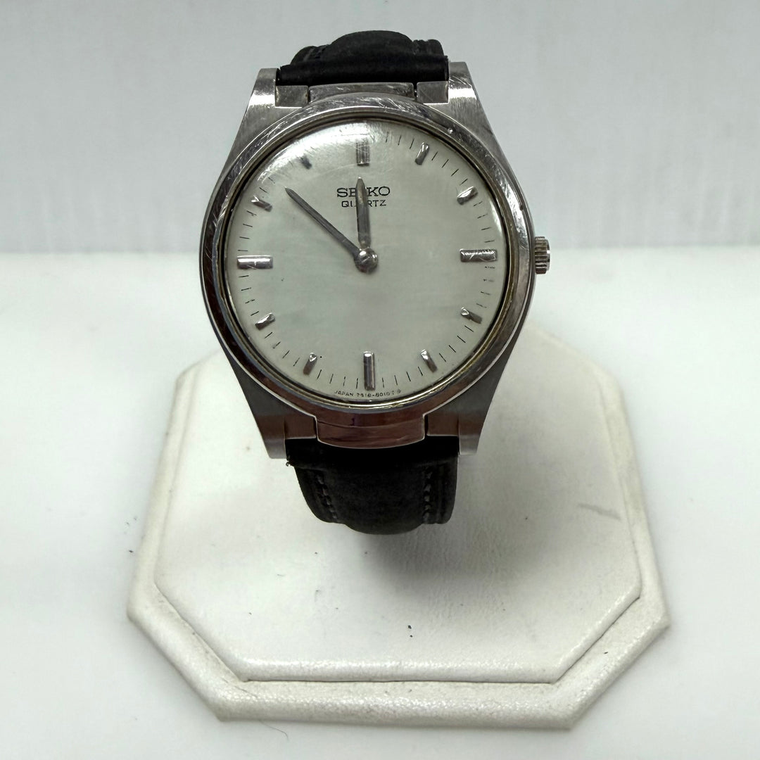 m904 Vintage Seiko Braille Quartz Men's Wrist Watch Flipped Open Crystal Glass