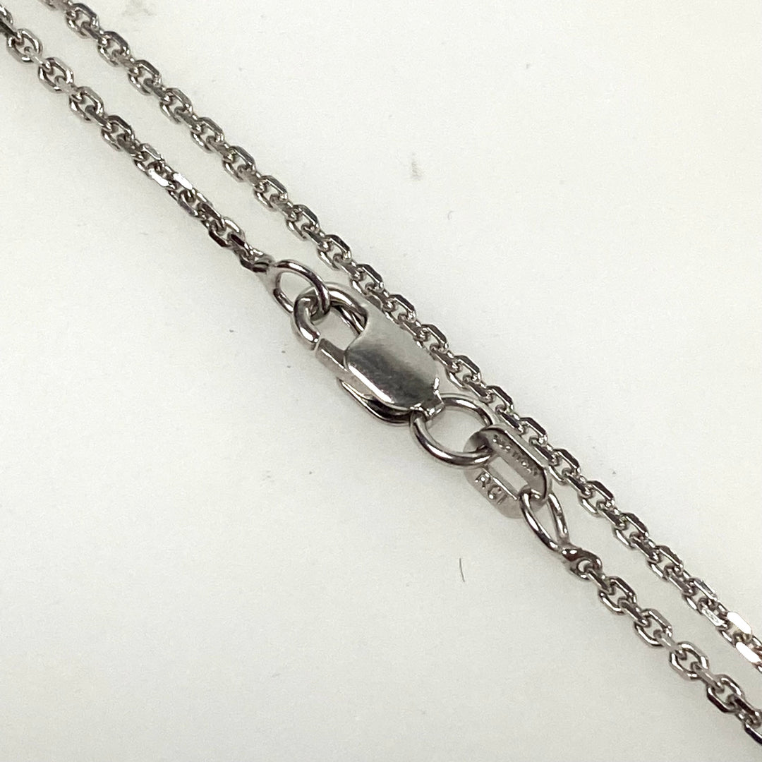 m906 Vintage "Sweetheart Jewelry" Puffy Heart Pendant Silver Chain Necklace 20"