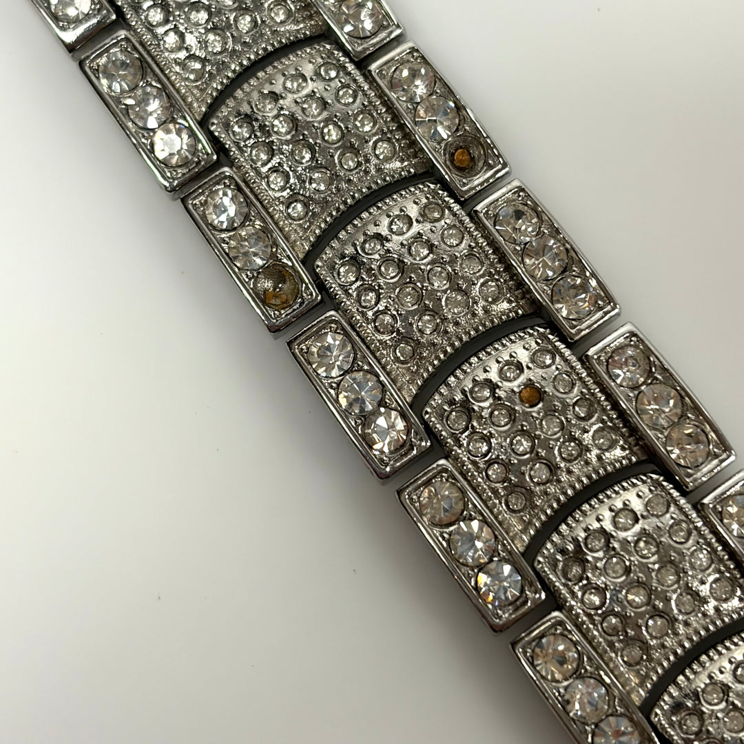 m924 Vintage Bazzato Quartz Cocktail Dress Women's Wrist Watch  "iced out" Style