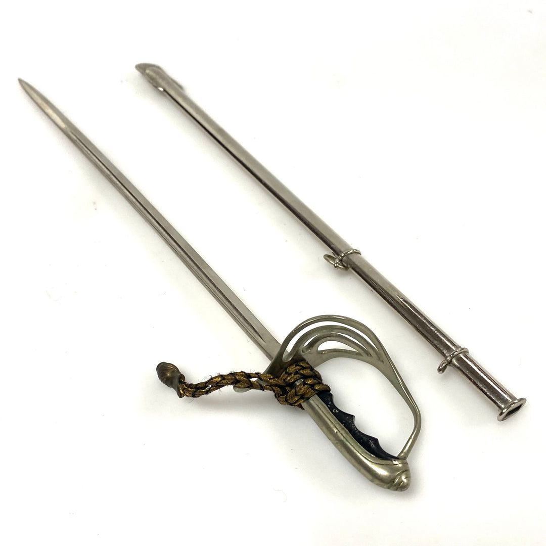 m928 Vintage Miniature Scottish Basket-Hilted Sword and Scabbard Letter Opener