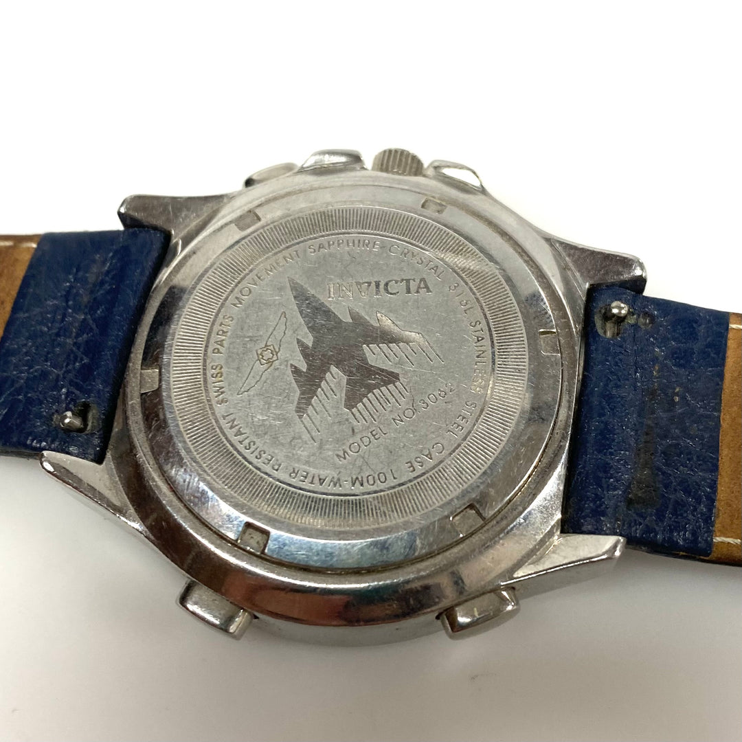 m943 Vintage Invicta Multi-Function Advanced Tracking Pilot Wrist Watch M#3062