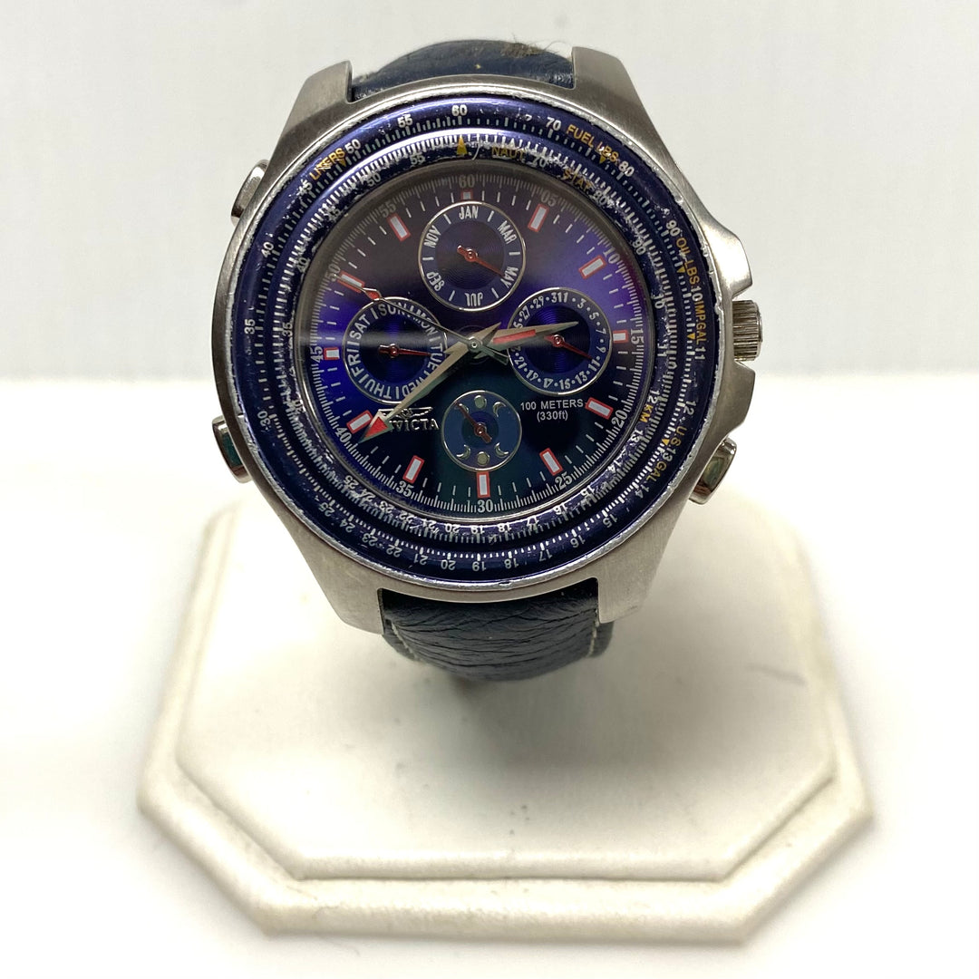 m943 Vintage Invicta Multi-Function Advanced Tracking Pilot Wrist Watch M#3062