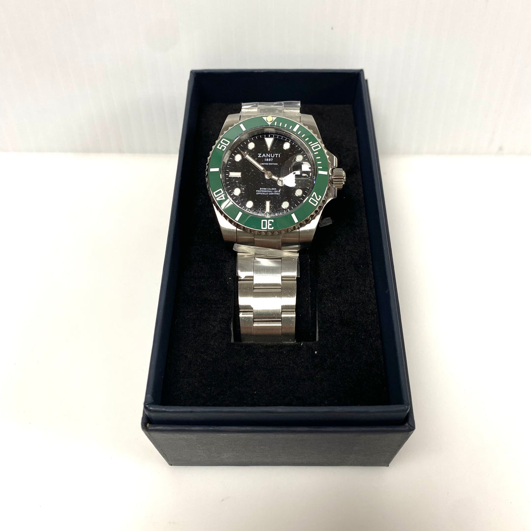 m957 Zanuti Diver Pro Sports Men's Wrist Watch "Starbucks" Design