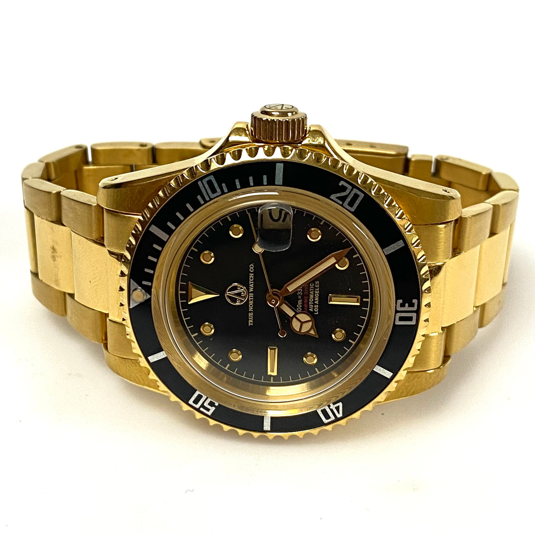 m966 the Marine Diver Gold PVD-coated stainless steel case 39.5mm 10atm Watch