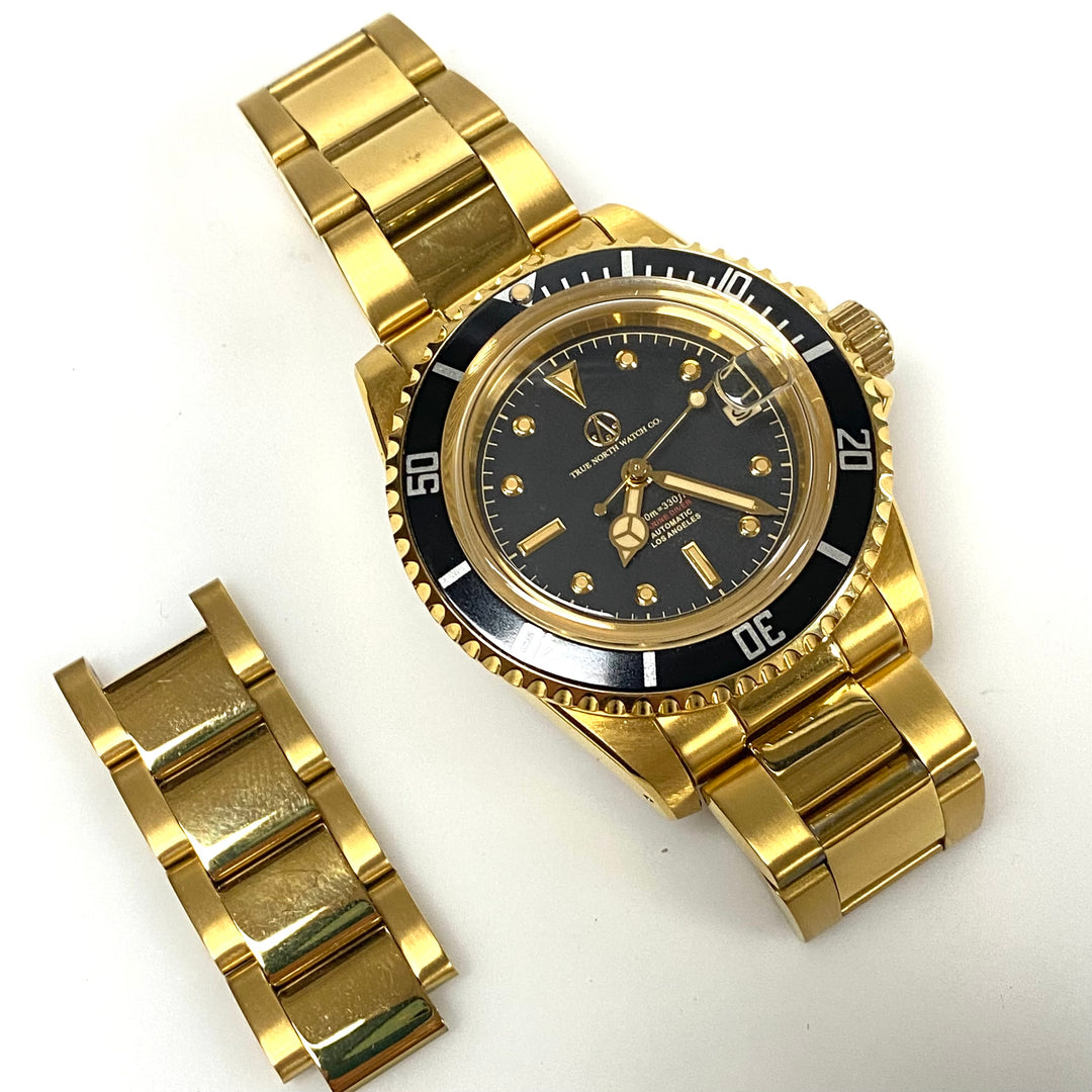 m966 the Marine Diver Gold PVD-coated stainless steel case 39.5mm 10atm Watch