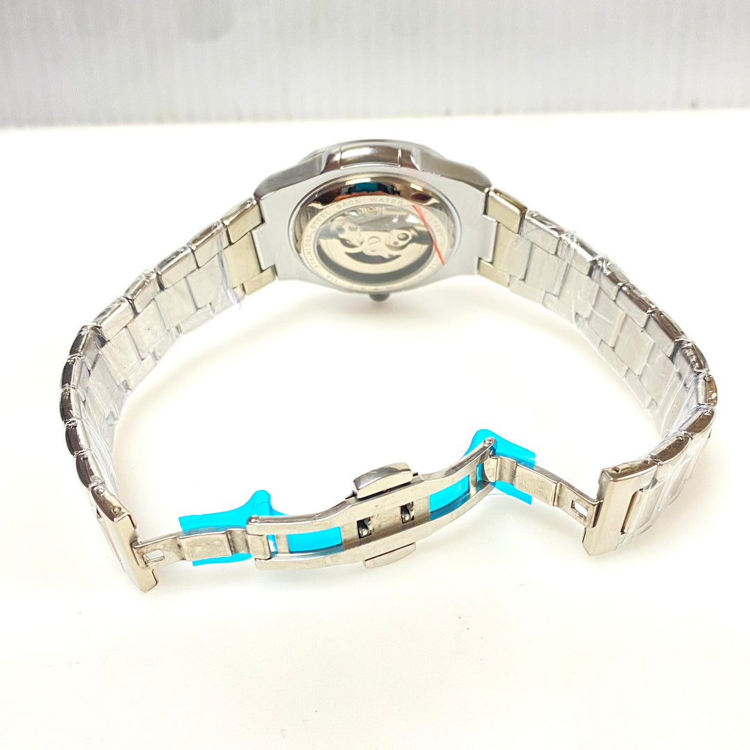 m973 ZEPH Egeo Blue stainless steel skeleton automatic men's wrist watch