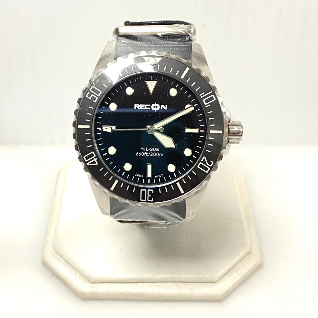 m980 Recon Mil-Sub Tactical Dive "Maxi Dial" layout Stainless Men's Wrist Watch