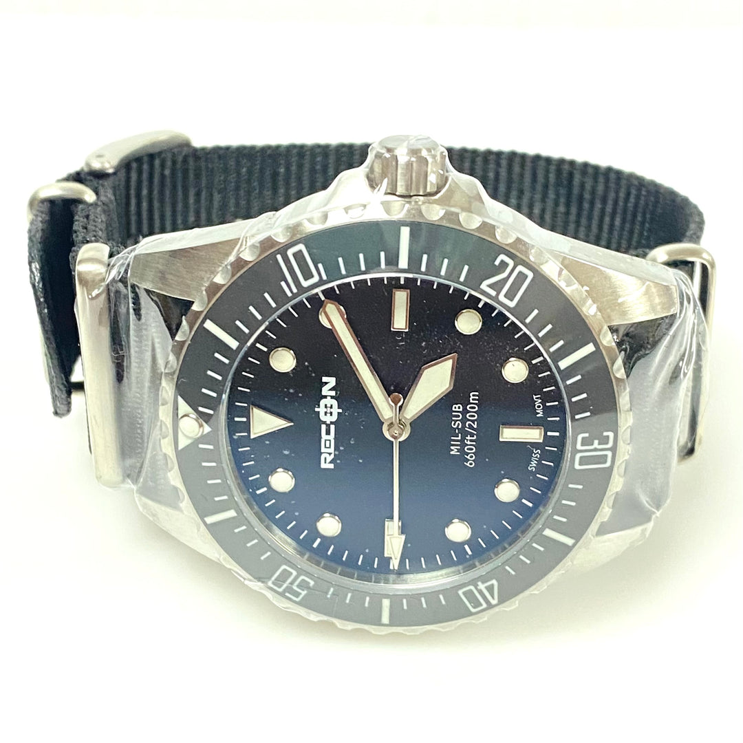 m980 Recon Mil-Sub Tactical Dive "Maxi Dial" layout Stainless Men's Wrist Watch