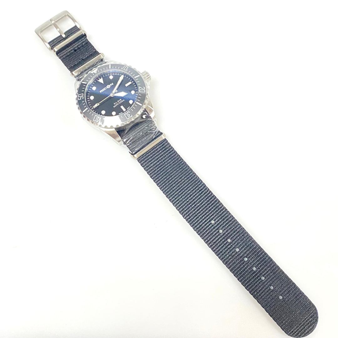m980 Recon Mil-Sub Tactical Dive "Maxi Dial" layout Stainless Men's Wrist Watch