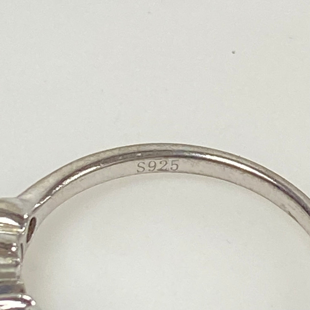 m997 Vintage Sterling Silver Blue Stone Celestial-themed Cocktail Ring Size 7
