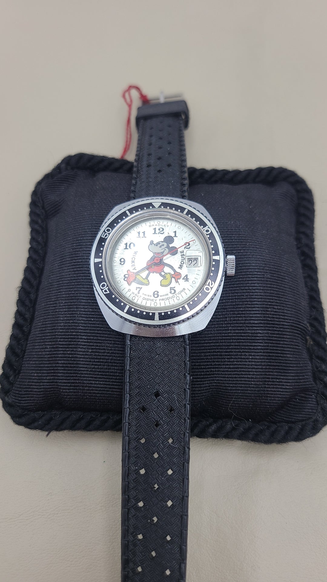 k959 Vintage Unisex Mechanical Bradley Mickey Mouse Wristwatch