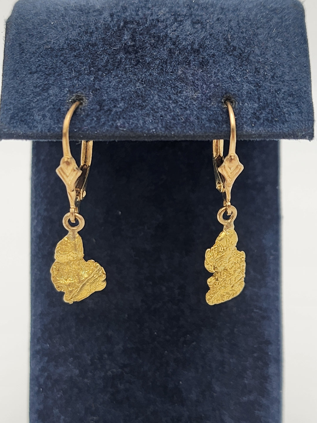 m720 Unique 18kt Yellow Gold Dangling Earrings with 14kt Yellow Gold Hooks
