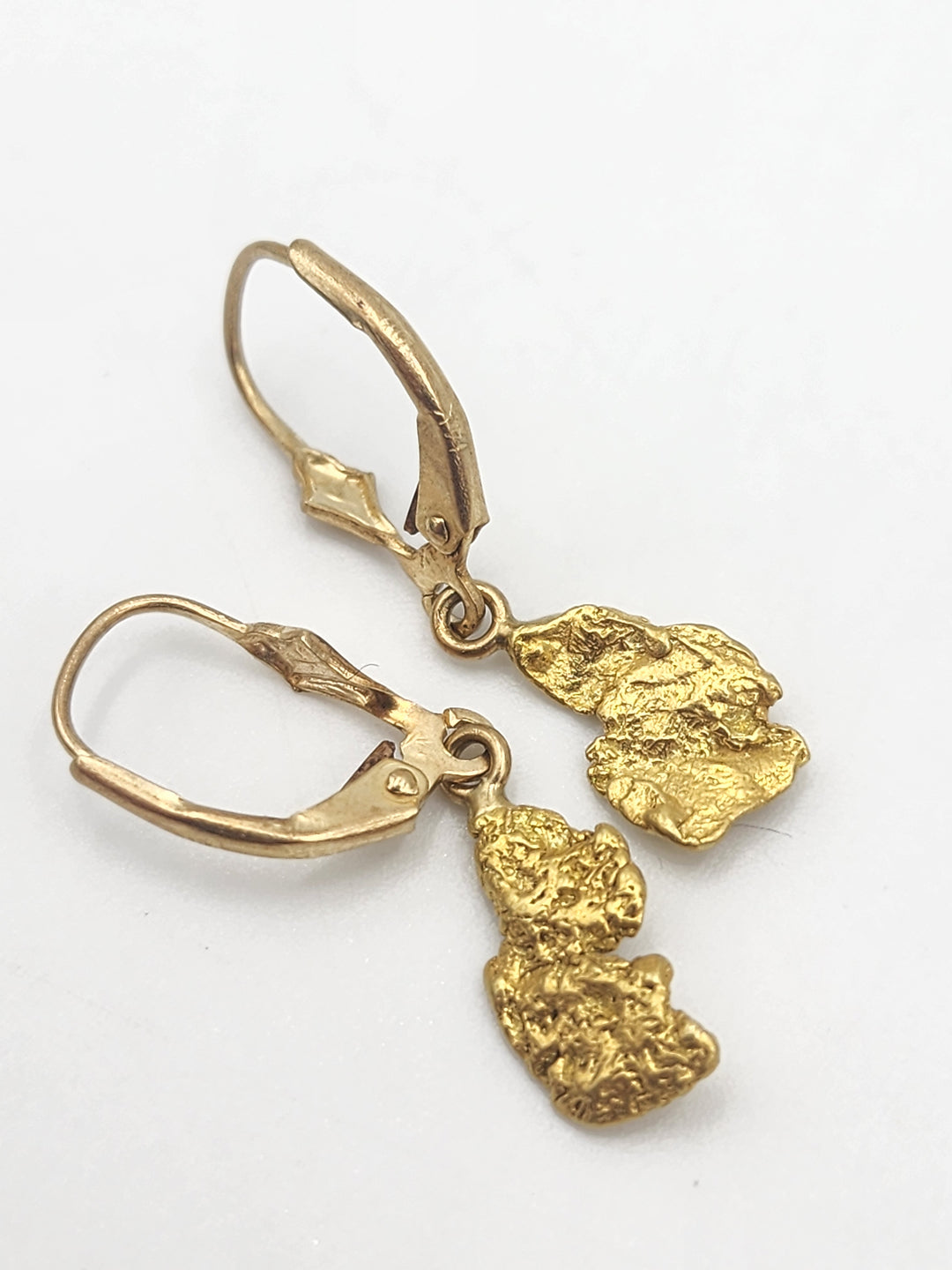 m720 Unique 18kt Yellow Gold Dangling Earrings with 14kt Yellow Gold Hooks