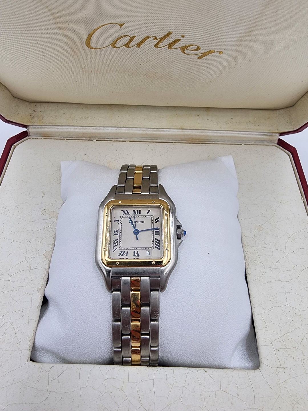 u974 Nice Ladies Cartier Panthere Quartz Wristwatch with Box