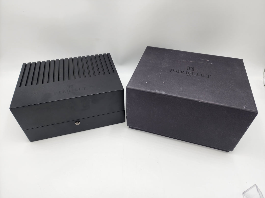 e669 Handsome Men's Automatic Double Rotor Perrelet Wristwatch with Box and Papers