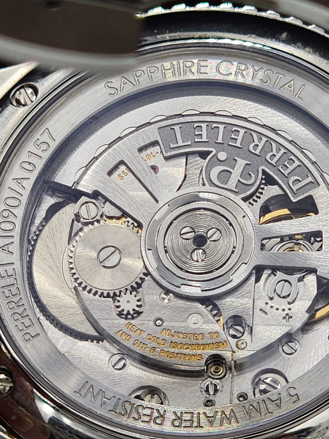 e669 Handsome Men's Automatic Double Rotor Perrelet Wristwatch with Box and Papers