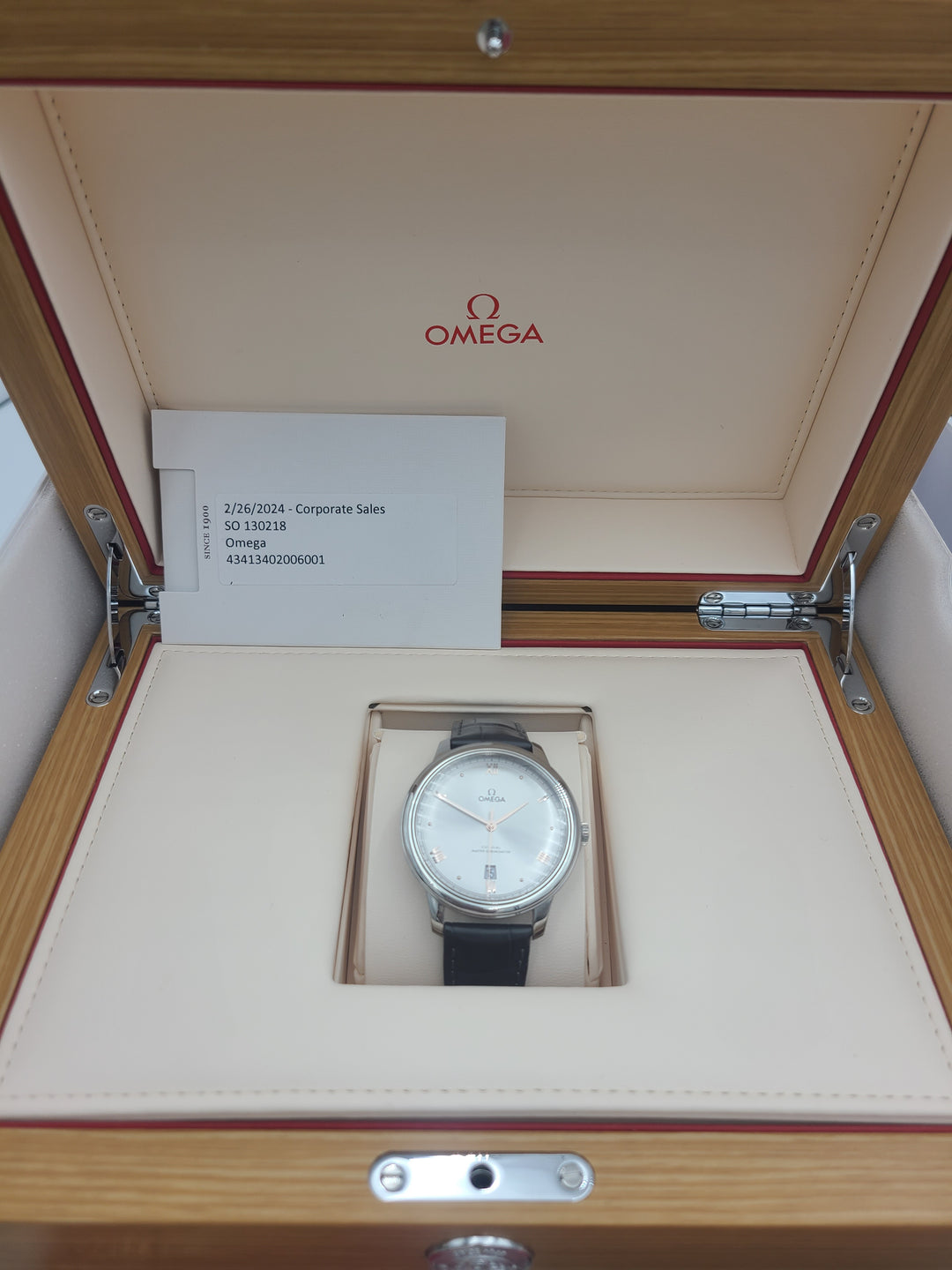 k873 Handsome Omega DeVille Prestige Automatic Men's Wristwatch