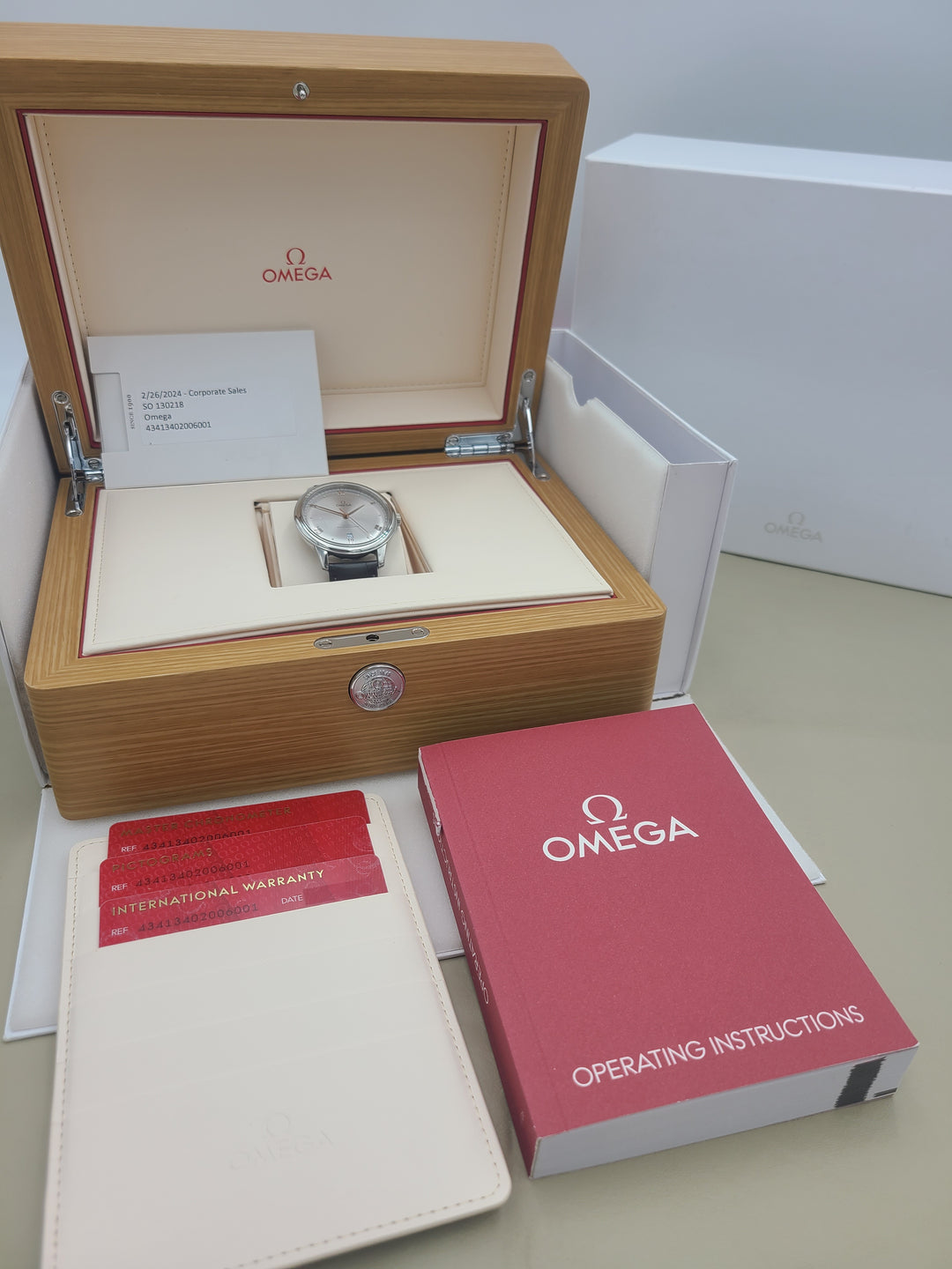 k873 Handsome Omega DeVille Prestige Automatic Men's Wristwatch