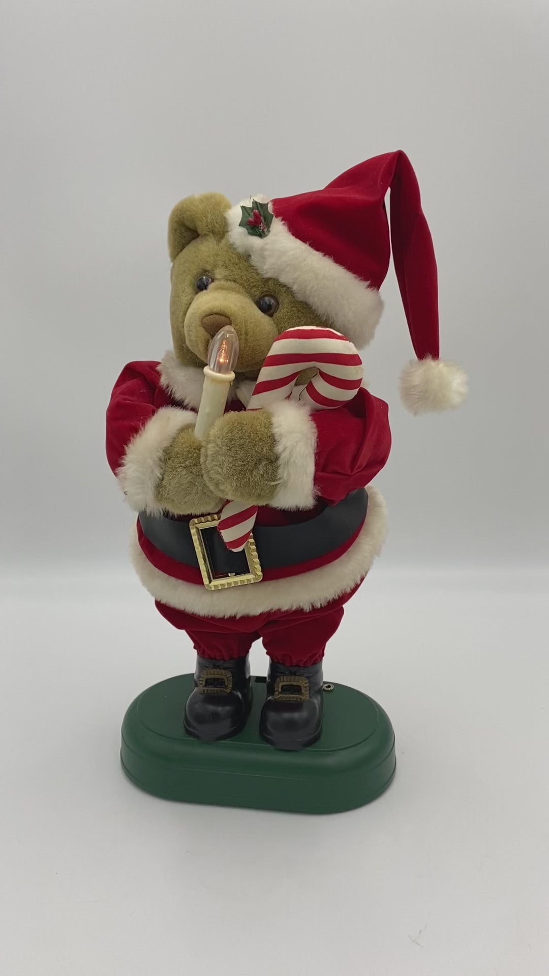 u800 Avon Twinkling Animated Mr & Mrs Claus Teddy Bear Holiday Christmas Music