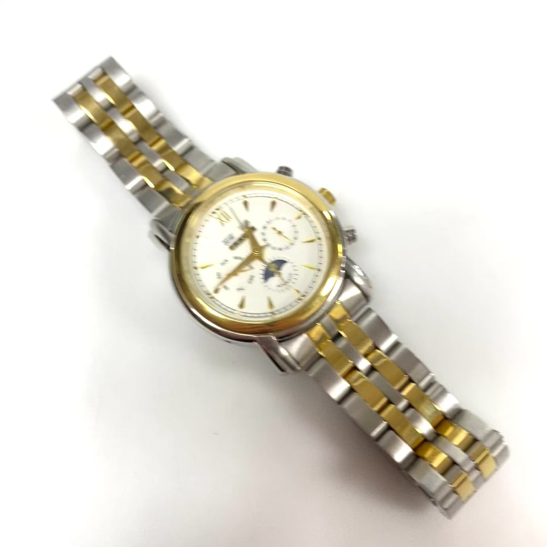 w064 Prague Men's Automatic Multi-Dial Wrist Watch Classic Two-tone Stainless