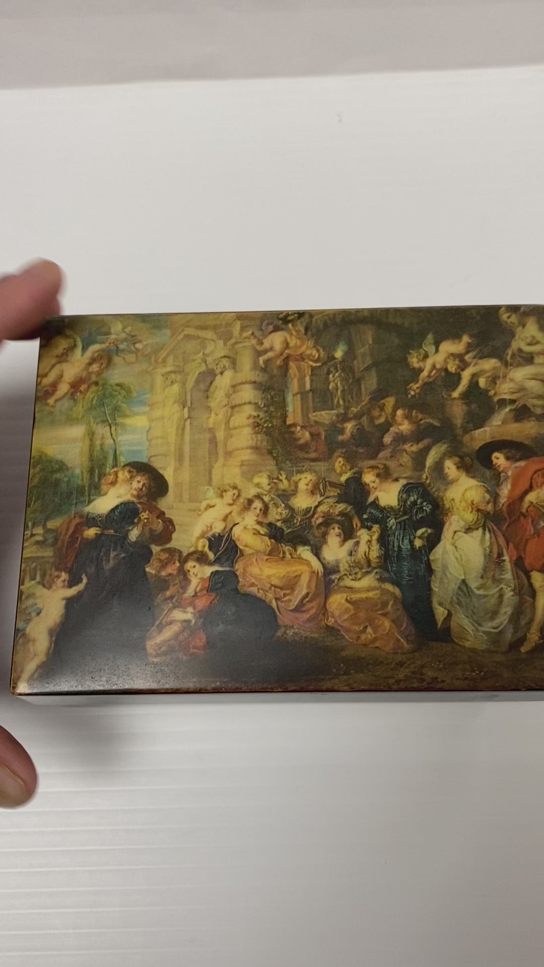 u716 Vintage Made Western Germany Musical Box Swiss Movement Romance by Beethoven & Minuet by Mozart