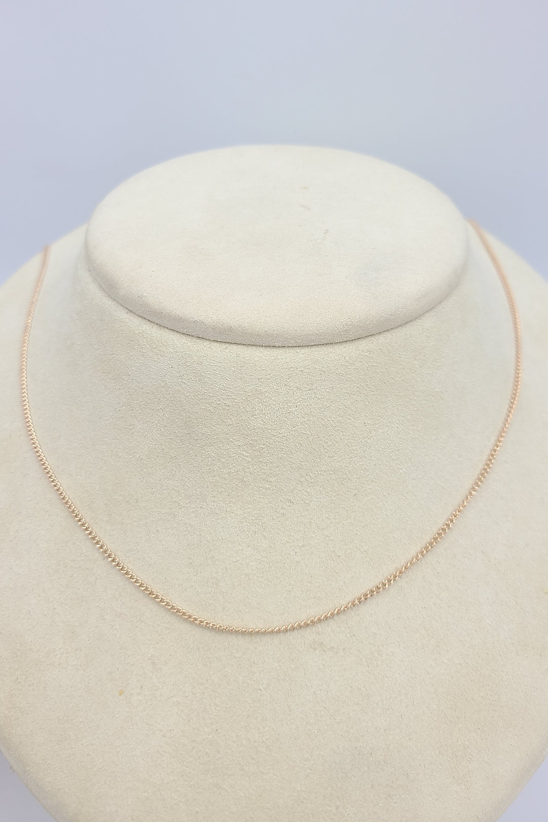 k964 Pretty 14kt Rose Gold 24" Cable Link Necklace