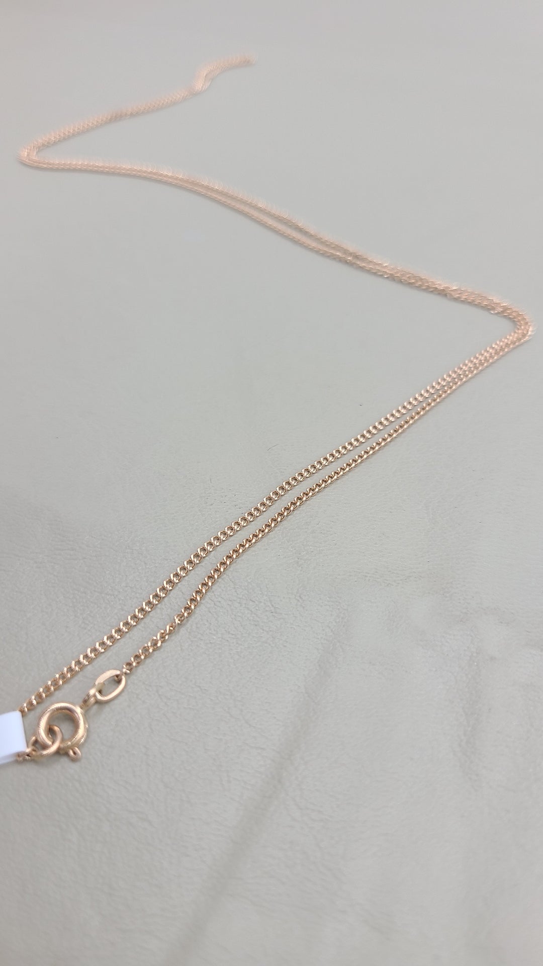 k964 Pretty 14kt Rose Gold 24" Cable Link Necklace