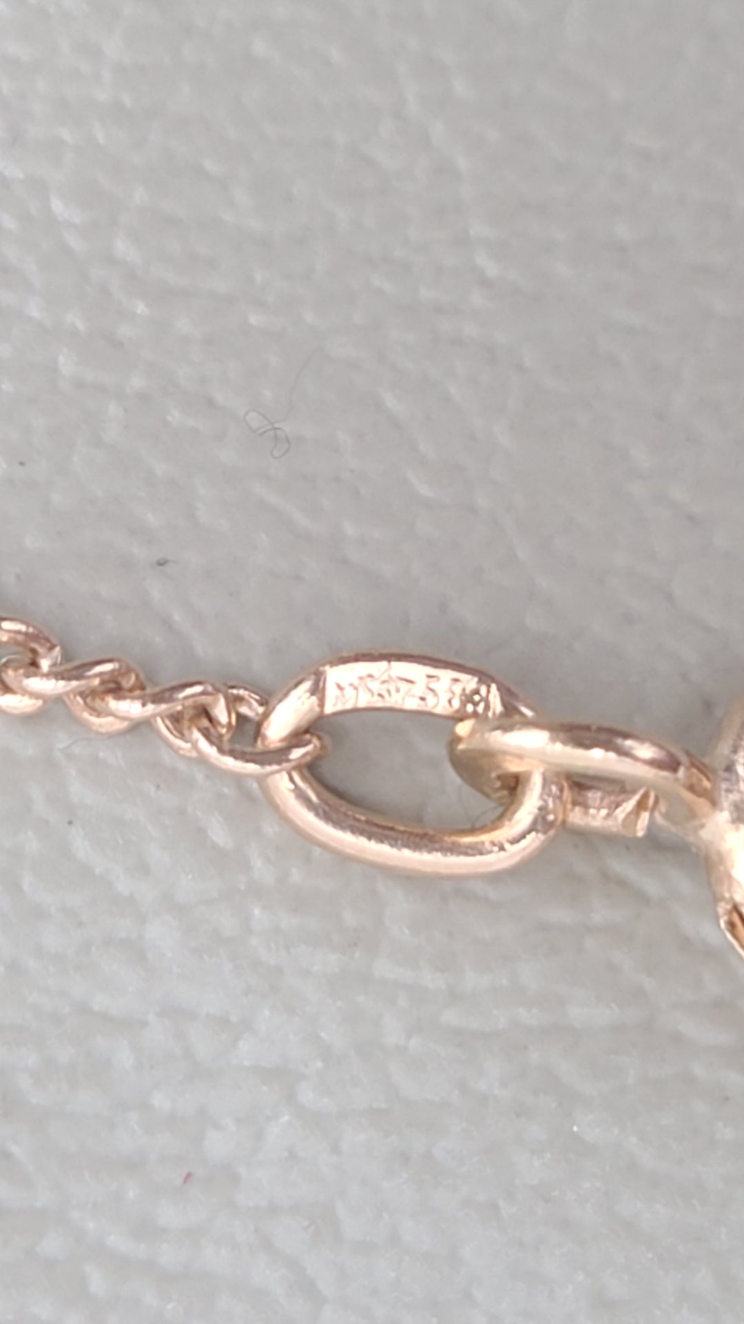 k964 Pretty 14kt Rose Gold 24" Cable Link Necklace