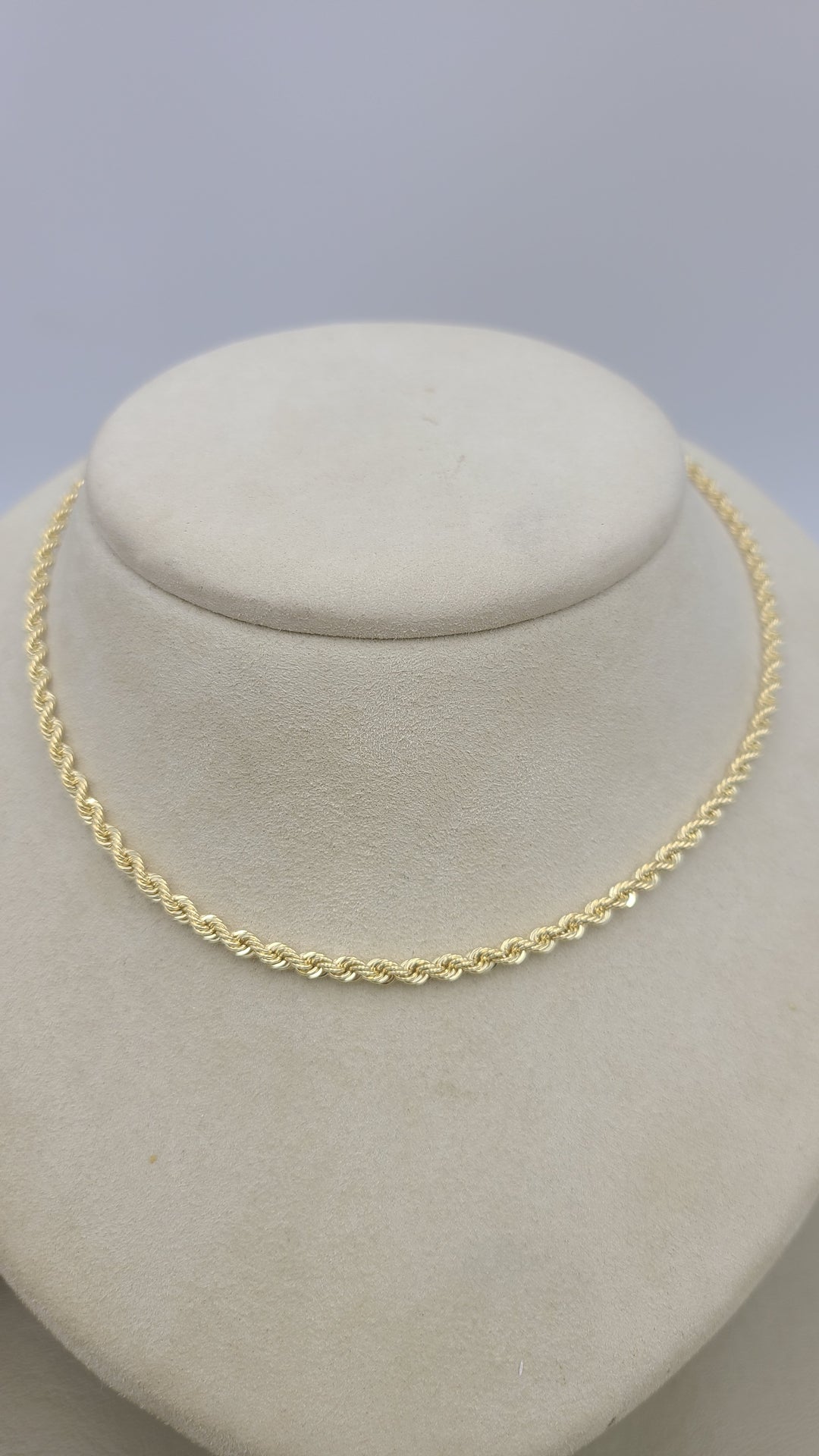 k955 Simple Unisex 14kt Yellow Gold 22" Rope Necklace