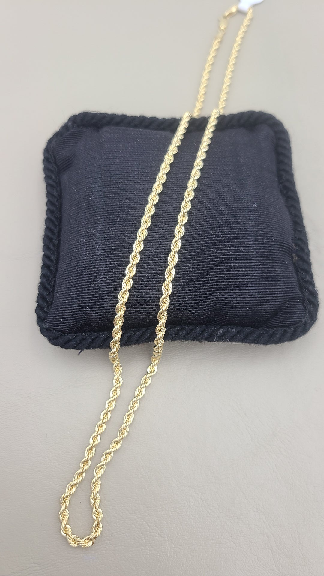 k955 Simple Unisex 14kt Yellow Gold 22" Rope Necklace