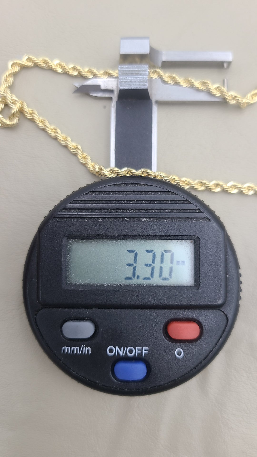 k955 Simple Unisex 14kt Yellow Gold 22" Rope Necklace